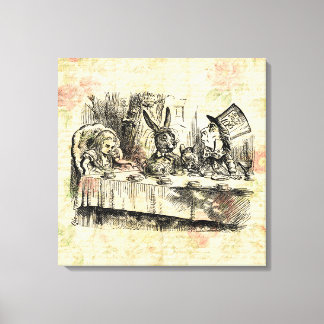 Mad Hatters Tea Party Alice in Wonderland Art Canvas Print