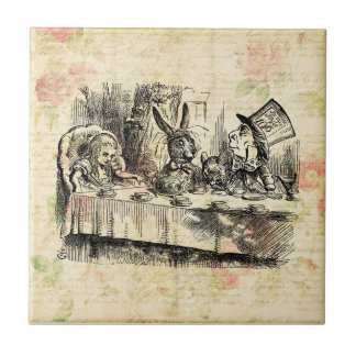 Mad Hatters Tea Party Alice in Wonderland Art Tile