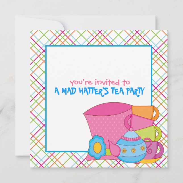 Mad Hatter's Tea Party Invitations (Front)
