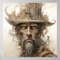 Mad Hatter's Whimsy: Portrait of the Eccentric Hat