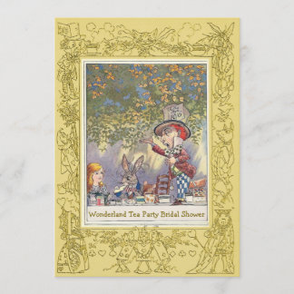 Mad Hatter's Wonderland Tea Party Bridal Shower Invitation