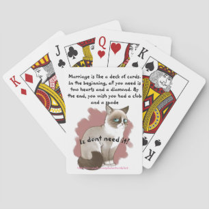 "Mad Kat vs Marriage" Playing Cards