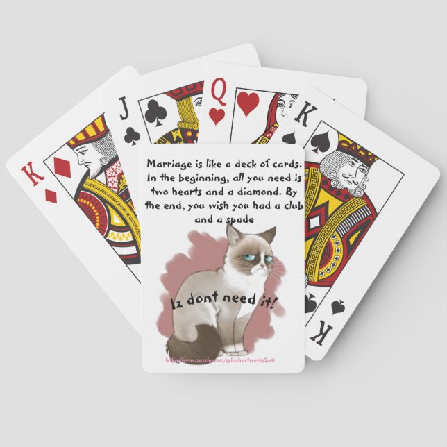 "Mad Kat vs Marriage" Playing Cards (Back)