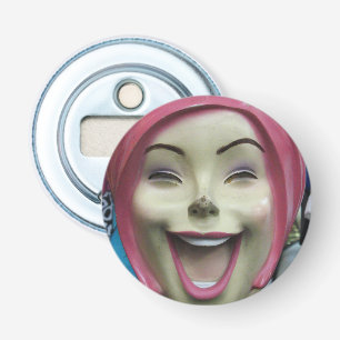 Mad Laughing Mannequin ~ Uncanny Valley Girl Bottle Opener