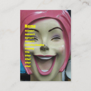 Mad Laughing Mannequin ~ Uncanny Valley Girl Business Card
