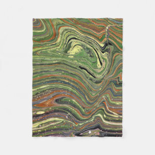 Mad Love 1 Wild Green Abstract Blanket