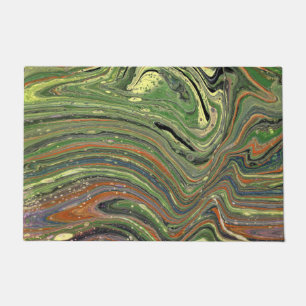 Mad Love 1 Wild Green Abstract Door Mat