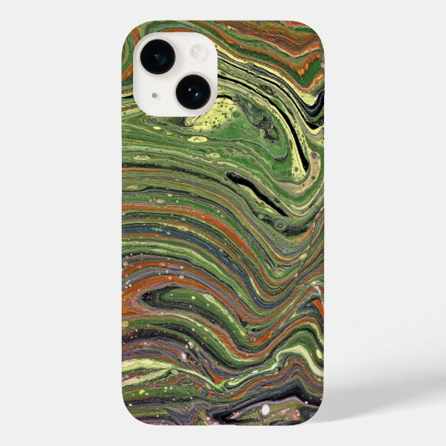 Mad Love 1 Wild Green Abstract Phone Case (Back)