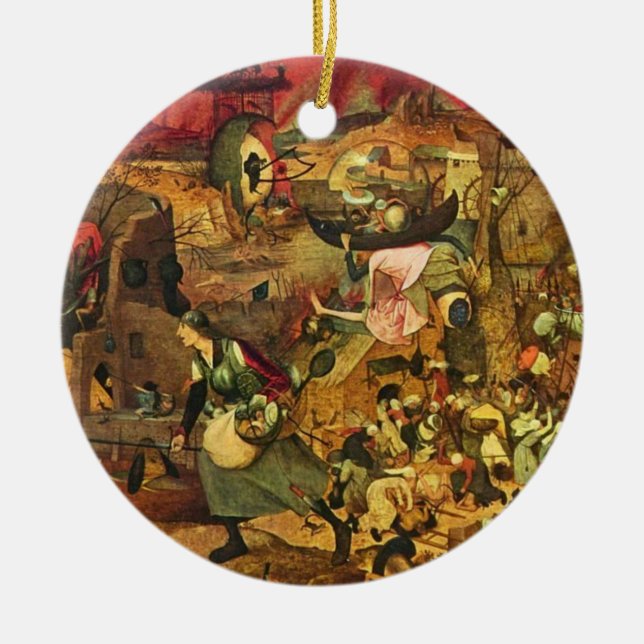 Mad Meg By Hieronymus Bosch Ceramic Tree Decoration (Front)