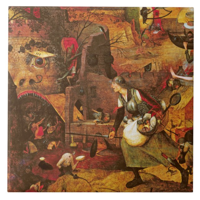 Mad Meg (Dull Gret), Pieter Bruegel Tile (Front)