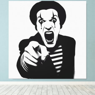 Mad Mime Canvas Print