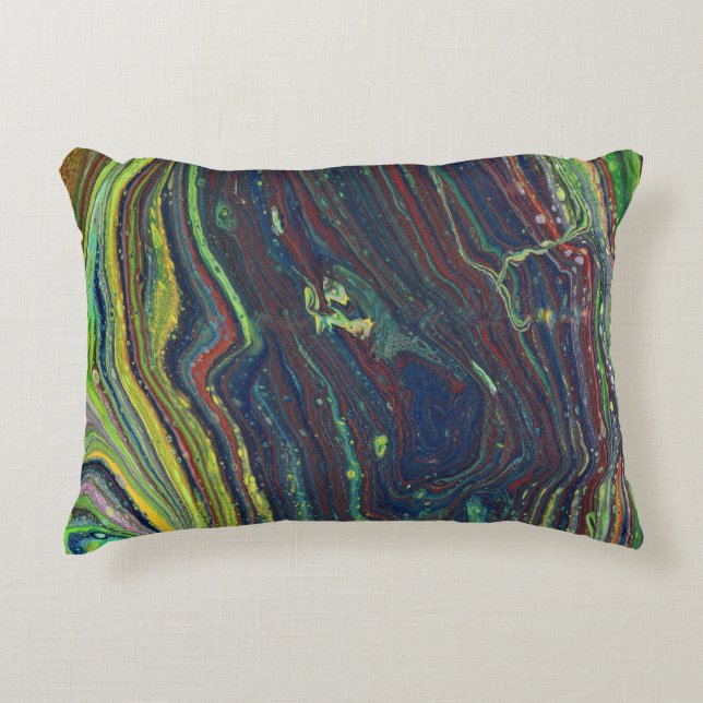 Mad Passion 1 Wild Stripes Abstract Accent Pillow (Front)