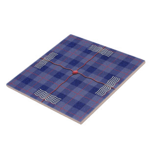 Mad Plaid in Blue  Tile