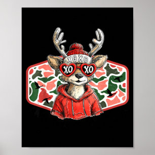 Mad Retro Love For My Mama Deer Hunting Boys Valen Poster
