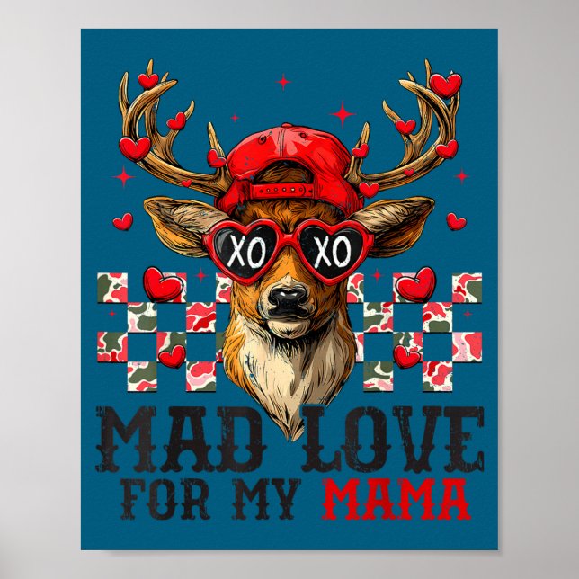 Mad Retro Love For My Mama Deer Hunting Happy Vale Poster (Front)