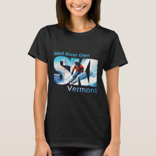 Mad River Glen Cool Skiing Vacation Ski Outdoor Sk T-Shirt