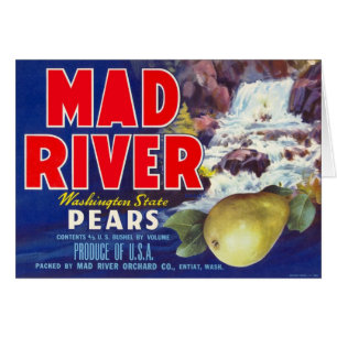 Mad River Pears - Vintage Fruit Crate Label