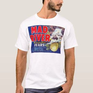 Mad River Pears - Vintage Fruit Crate Label T-Shirt