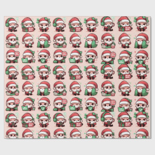 Mad Santa (Pink) Wrapping Paper