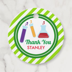 Mad Science Birthday Baby Shower Favour Tags