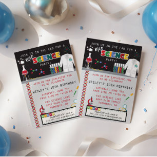 Mad Science Birthday Party Invitation