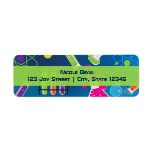 Mad Science Birthday Party Invitation Labels
