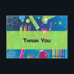 Mad Science Birthday Party Thank You Card<br><div class="desc">Mad Science Birthday Party Thank You Card. Look for matching items in my store. Contact me for a custom order.</div>