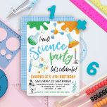 Mad Science Colourful Birthday Invitation<br><div class="desc">Mad Science Colourful Birthday Invitation : Put on your lab coat and get ready for explosive fun! A mad science party to celebrate your little curious one's big day. This creative invitation is ideal for both girls and boys. No need for tests or experiments, this mad science party invitation is...</div>