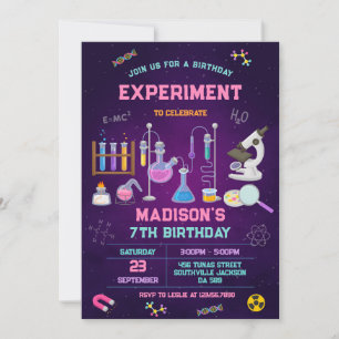 Mad Science Experiment Birthday Party Invitation
