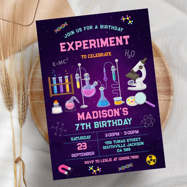 Mad Science Experiment Birthday Party Invitation (Creator Uploaded)
