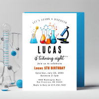 Mad Science Party Birthday Invitation