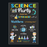 Mad Science Party Birthday Invitation Boy<br><div class="desc">Personalise this awesome science party invitation with your child's name, age and party details easily and quickly, simply press the customise it button to further re-arrange and format the style and placement of the text. Some of the images can be moved around to accommodate your party details. (c) The Happy...</div>