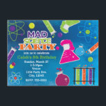 Mad Science Scientist Birthday Party Invitations<br><div class="desc">Mad Science Scientist Birthday Party Invitations. Customise with any text. Matching items are available.</div>