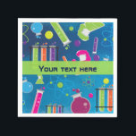 Mad Science Scientist Birthday Party Napkins<br><div class="desc">Mad Science Scientist Birthday Party Napkins. Customise with any text.</div>