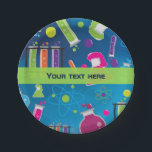Mad Science Scientist Birthday Party Plates<br><div class="desc">Mad Science Scientist Birthday Party Plates. Customise with any text. Matching items are available.</div>