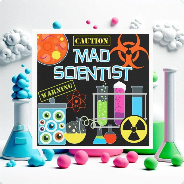 Mad Scientist Birthday Paper Napkins (Creator Uploaded)