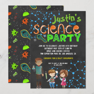 Mad Scientist Birthday Party Invitation