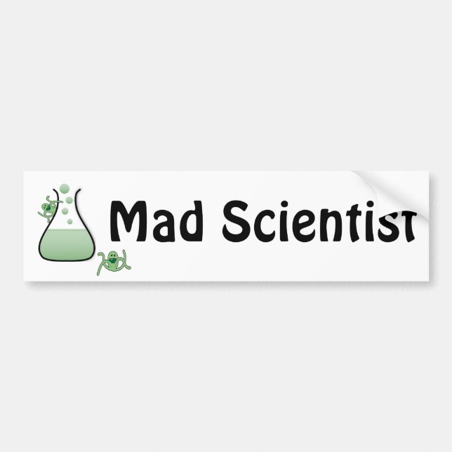 Mad Scientist Bumper Sticker (Front)