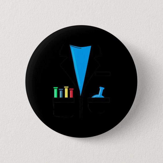 Mad Scientist Costume Nerd Chemistry Fun Science T 6 Cm Round Badge (Front)