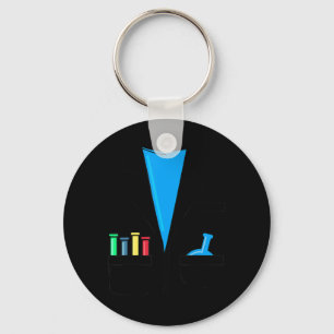 Mad Scientist Costume Nerd Chemistry Fun Science T Key Ring
