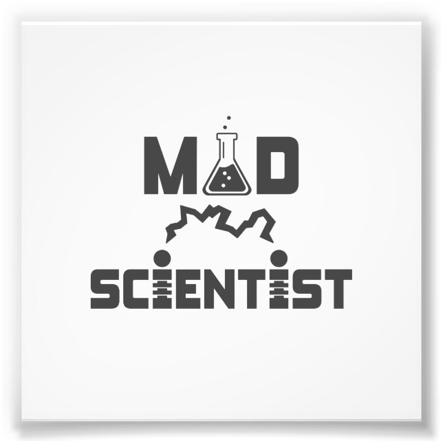 Mad Scientist Electric Science Beaker Photo Print (Front)