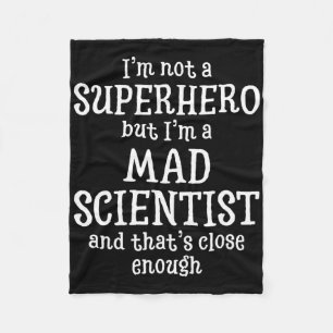 Mad Scientist Funny Halloween Party Fleece Blanket