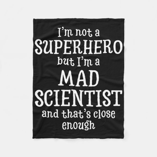 Mad Scientist Funny Halloween Party  Fleece Blanket (Front)