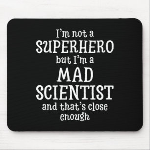 Mad Scientist Funny Halloween Party Mouse Pad