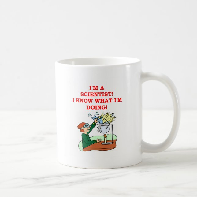 mad scientist joke coffee mug (Right)