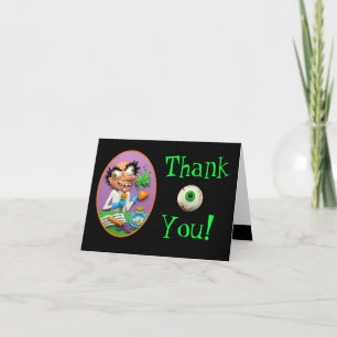 Mad Scientist Party Thank You Card
