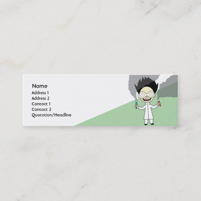 Mad Scientist - Skinny Mini Business Card (Front)