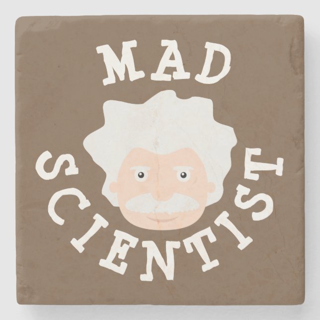 Mad Scientist Stone Coaster (Front)