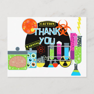 Mad Scientist Thank You Postcard