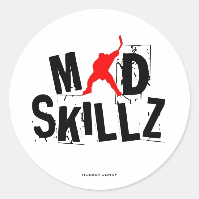 MAD SKILLZ CLASSIC ROUND STICKER (Front)